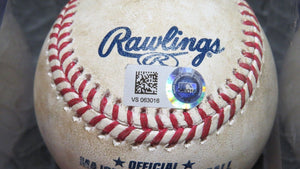 2020 Adalberto Mondesi Kansas City Royals Game Used MLB Baseball! Ross Detwiler