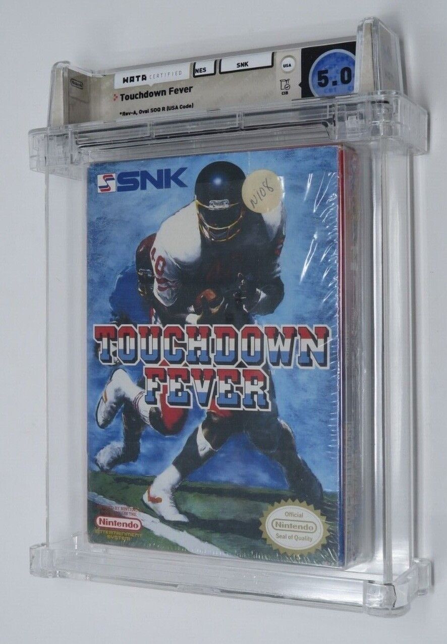 Touchdown Fever Football Nintendo NES CIB Video Game Wata Graded! Complete Game!