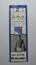Load image into Gallery viewer, October 9, 1986 New York Rangers Vs. New Jersey Devils NHL Hockey Ticket Stub