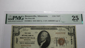 $10 1929 Browerville Minnesota MN National Currency Bank Note Bill 7227 VF25 PMG