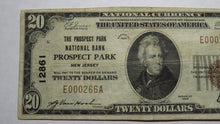 Load image into Gallery viewer, $20 1929 Prospect Park New Jersey NJ National Currency Bank Note Bill #12861 VF