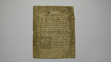 Load image into Gallery viewer, 1780 One Shilling Hartford Connecticut CT Colonial Currency Note Bill Rare Issue