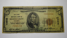 Load image into Gallery viewer, $5 1929 Soldiers Grove Wisconsin WI National Currency Bank Note Bill Ch. #13308