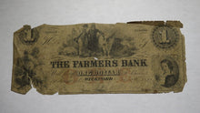 Load image into Gallery viewer, $1 1855 Wickford Rhode Island RI Obsolete Currency Bank Note Bill! Farmers Bank