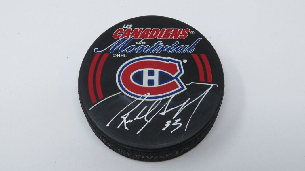 Richard Sevigny Montreal Canadiens Autographed Signed Official NHL Hockey Puck