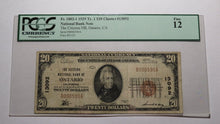 Load image into Gallery viewer, $20 1929 Ontario California CA National Currency Bank Note Bill! Ch. #13092 F12