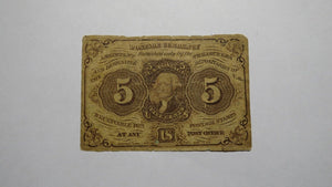 1863 $.05 First Issue Fractional Currency Obsolete Bank Note Bill! 1st Issue