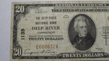 Load image into Gallery viewer, $20 1929 Deep River Connecticut CT National Currency Bank Note Bill Ch. #1139