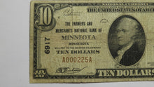 Load image into Gallery viewer, $10 1929 Minneota Minnesota MN National Currency Bank Note Bill Ch. #6917 RARE