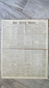 November 13, 1852 The Daily Union Newspaper City Of Washington Robert Armstrong