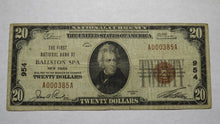 Load image into Gallery viewer, $20 1929 Ballston Spa New York NY National Currency Bank Note Bill Ch #954 Fine!