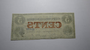 $.05 1862 Wilmington Delaware DE Obsolete Currency Bank Note Bill! City of Wilm.