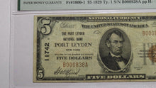 Load image into Gallery viewer, $5 1929 Port Leyden New York NY National Currency Bank Note Bill Ch #11742 VF25