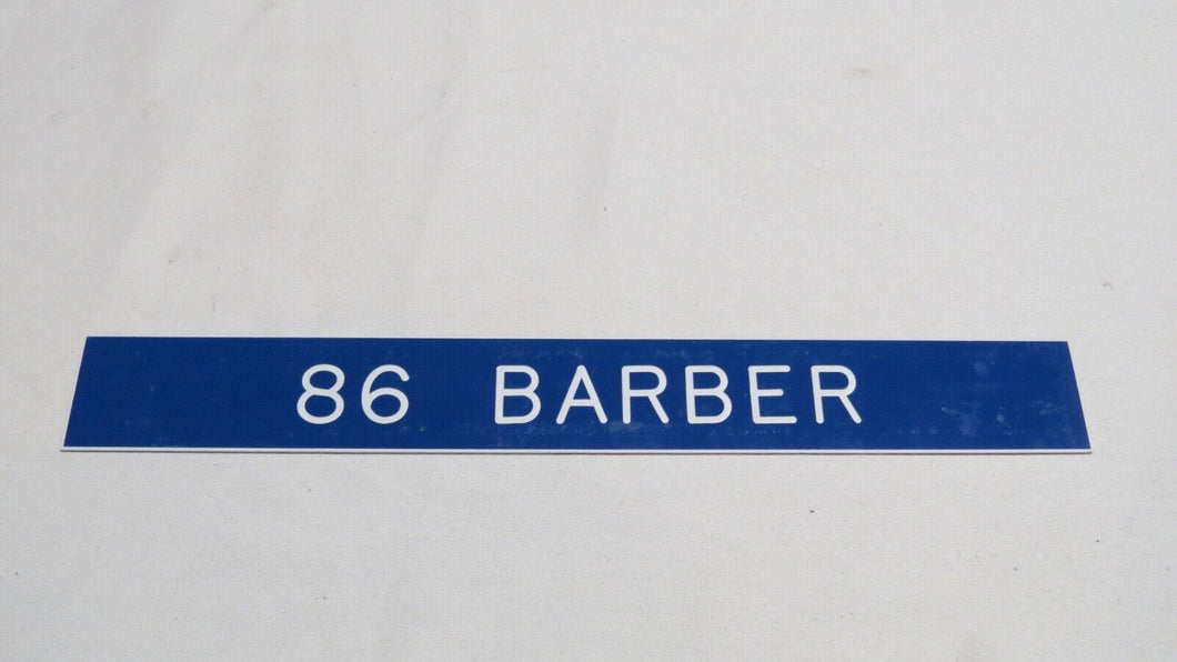 1985 Mike Barber Los Angeles Rams Game Used NFL Locker Room Nameplate