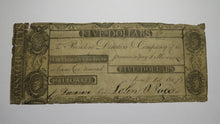 Load image into Gallery viewer, $5 1807 Hallowell Massachusetts MA Obsolete Currency Bank Note Bill Hall Augusta