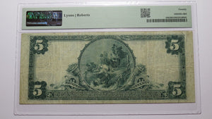 $5 1902 Sussex New Jersey NJ National Currency Bank Note Bill Ch. #1221 VF20 PMG