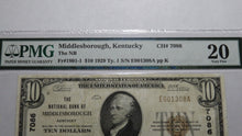 Load image into Gallery viewer, $10 1929 Middlesborough Kentucky KY National Currency Bank Note Bill #7086 VF20