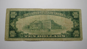 $10 1929 New York City NY National Currency Note Federal Reserve Bank Note Bill