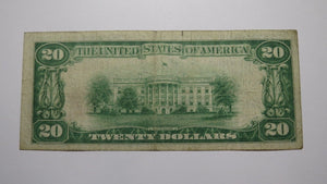 $20 1929 New Albany Indiana IN National Currency Bank Note Bill Charter #775 VF