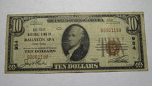 Load image into Gallery viewer, $10 1929 Ballston Spa New York NY National Currency Bank Note Bill! Ch #954 Fine
