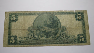 $5 1902 Watkins New York NY National Currency Bank Note Bill! Ch. #9977 Glen!