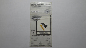 November 11, 1995 Los Angeles Kings Vs Penguins Hockey Ticket Stub! Gretzky Goal
