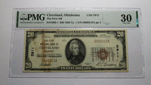 Load image into Gallery viewer, $20 1929 Cleveland Oklahoma OK National Currency Bank Note Bill Ch 5911 VF30 PMG