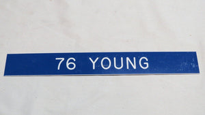 1995 Robert Young St. Louis Rams Game Used NFL Locker Room Nameplate Miss. State